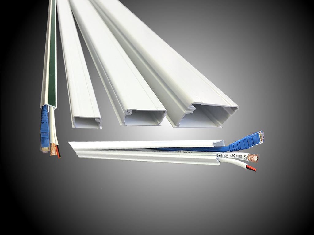 07-6492 ONE PIECE SURFACE RACEWAY WHITE 6FT WITH ADHESIVE TAPE ON BASE ...