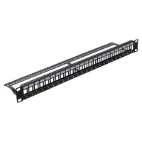 07-6203-01 1U 19" Metal Rack Mount 24-Port Blank Keystone Distribution Frame