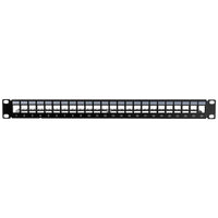 07-6203-01 1U 19" Metal Rack Mount 24-Port Blank Keystone Distribution Frame
