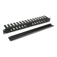 07-6315 1U Horizontal Slotted Rack Mount Cable Management Panel - Metal
