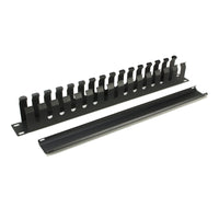 07-6315 1U Horizontal Slotted Rack Mount Cable Management Panel - Metal