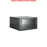 07-6604A 4U 60cm(23.5 inch) Depth Wall Mount Network Cabinet - Locking Glass Door