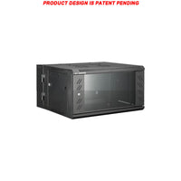 07-6604B 4U 55cm(21.5 inch) Depth Wall Mount Network Cabinet - Hinged, Locking Glass Door