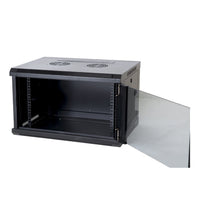 07-6604A 4U 60cm(23.5 inch) Depth Wall Mount Network Cabinet - Locking Glass Door