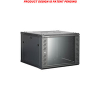 07-6606A 6U 60cm(23.5 inch) Depth Wall Mount Network Cabinet - Locking Glass Door