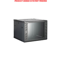 07-6606 6U 45cm(17.5 inch) Depth Wall Mount Network Cabinet - Locking Glass Door