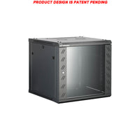 07-6609A 9U 60cm(23.5 inch) Depth Wall Mount Network Cabinet - Locking Glass Door