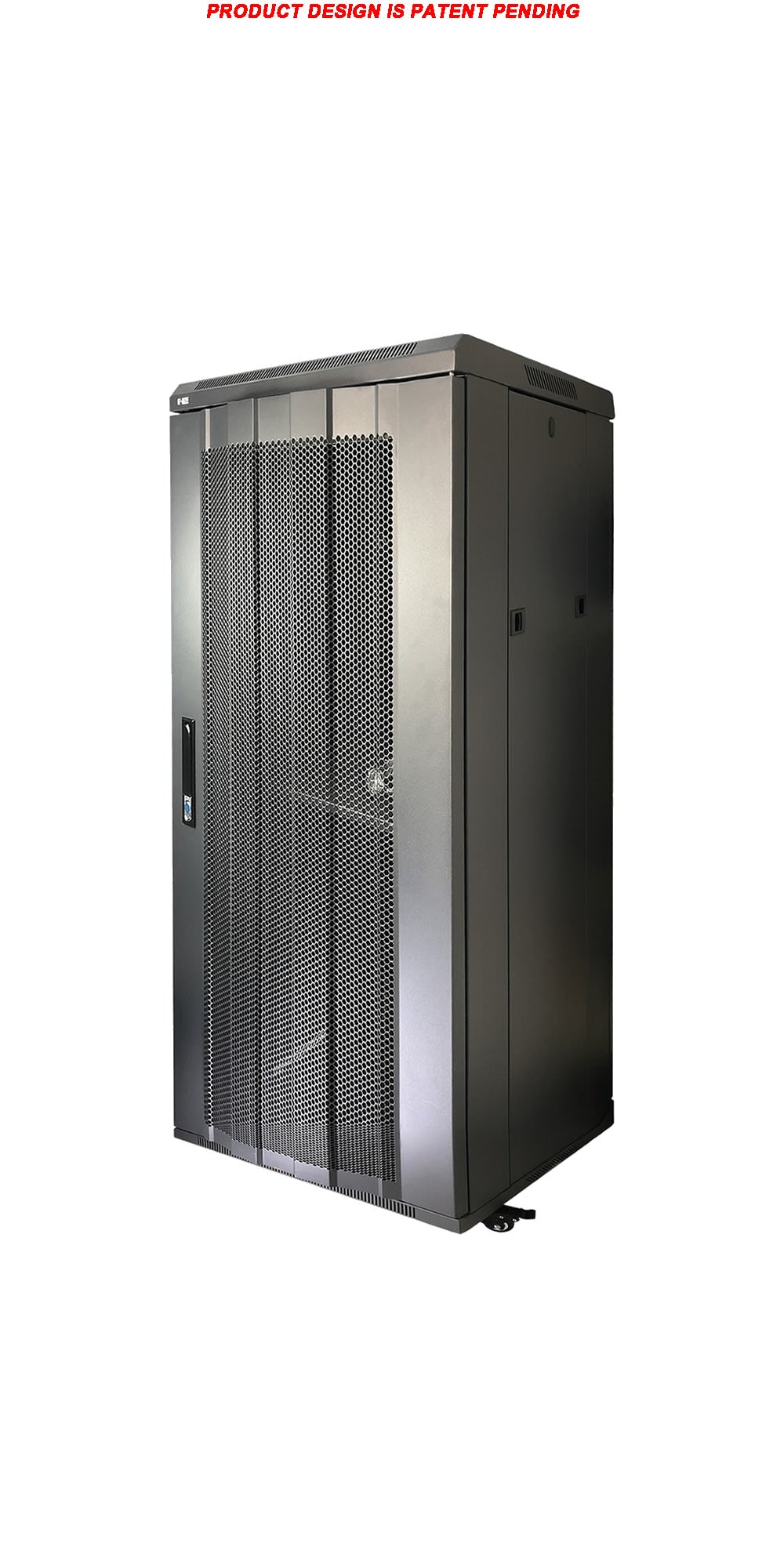 07-6618E 18U 60cm(23.5 inch) Depth Server Network Cabinet - Locking Metal Door, 2 Fans, 1 Shelf, Casters with Brake