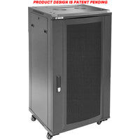 07-6622M 22U Wall Mount / Stand Network Server Cabinet with Metal Door, Casters with Brake