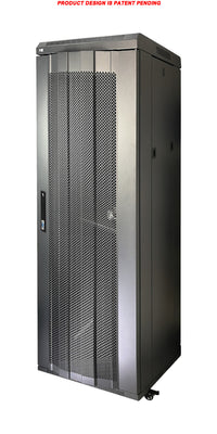 07-6637E 37U 60cm(23.5 inch) Depth Server Network Cabinet - Locking Metal Door, 2 Fans, 1 Shelf, Casters with Brake