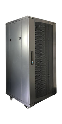 07-6622E 22U 60cm(23.5 inch) Depth Server Network Cabinet - Locking Metal Door, 2 Fans, 1 Shelf, Casters with Brake