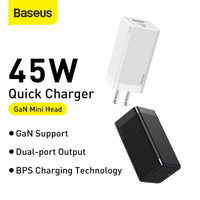 Mini Quick Charger 45W, USB + Type C Port