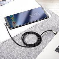 70-4CATMVP-E01 Type C Cable 2 meters, Right Angle, Date Sync and Charging, Black