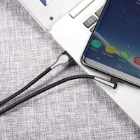 70-4CATMVP-E01 Type C Cable 2 meters, Right Angle, Date Sync and Charging, Black