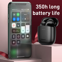 True Wireless Earphones with Wireless Charging Case, Bluetooth V5.0, Black,