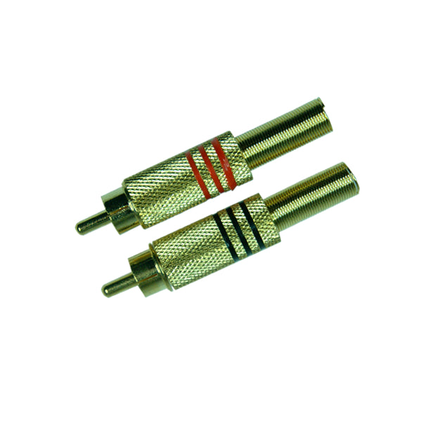 15-0101 RCA Male with 6.7mm Spring (RD/BK)