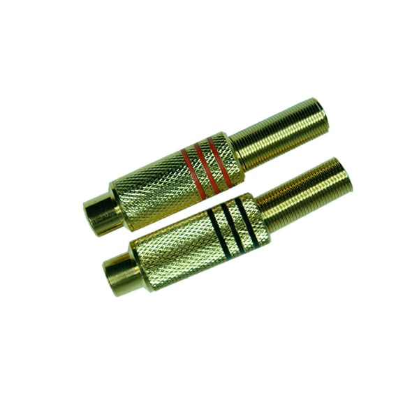 15-0108 RCA Female with 6.7mm spring (RD/BK)