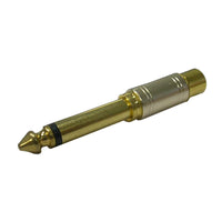 15-1416G 1/4" Mono Plug to RCA Jack