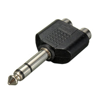 15-1916 1/4 Inch Male Stereo To 2 RCA Female Y Splitter Audio Adapter