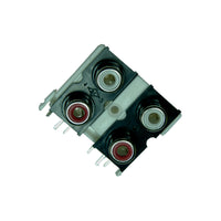 15-2420D 4 RCA Jack for Chassis Mount Right Angle Chassis Mount