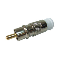 15-6012-6W RG6 RCA Male Snap-on (White)