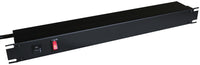 42-0408-081 HAMMOND 19" 8 Outlet Horizontal Rack Mount Power Strip - 6ft Cord