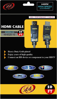 16-6325-10 HDMI High Speed Swivel Cable 4K 3D HDMI Cable version 1.4 - 10 Ft