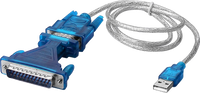 16-6524 USB 2.0 to Serial RS232 DB9 / DB25 Adapter