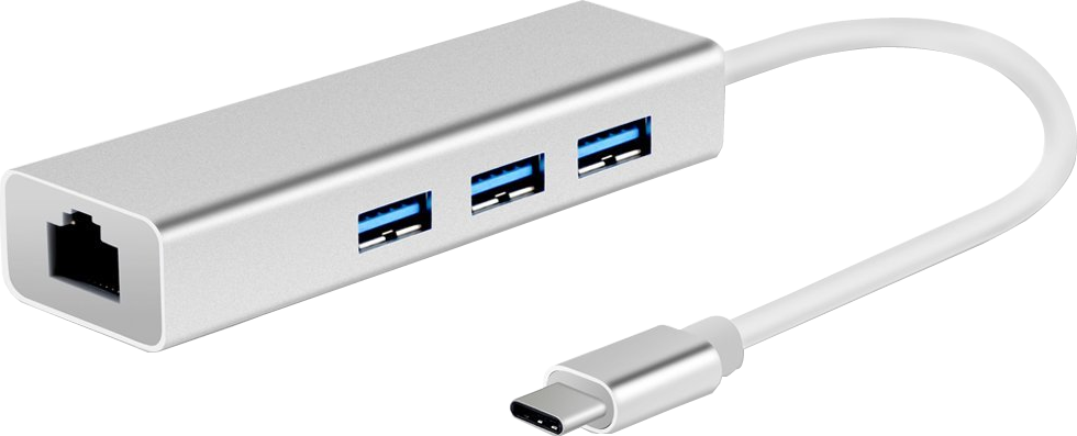 16-6556 USB 3.1 Type C to RJ45 LAN 100Mbps+3*USB 3.0 Female Adapter