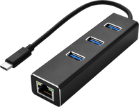 16-6557 USB 3.1 Type C to RJ45 Gigabit LAN 1000Mbps+3*USB 3.0 Female Adapter