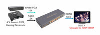 16-6708 Component or VGA + Audio to HDMI Converter support Upscaler