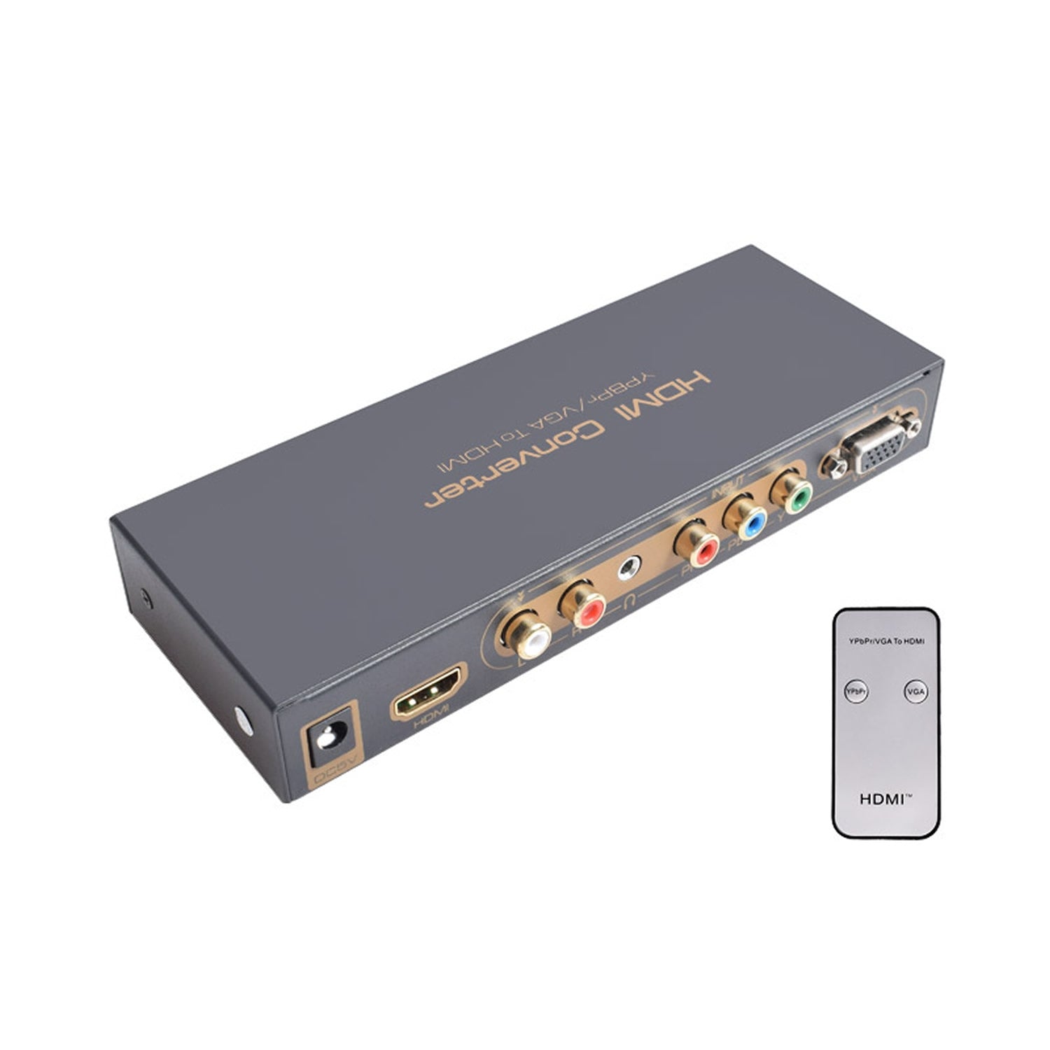 16-6708 Component or VGA + Audio to HDMI Converter support Upscaler