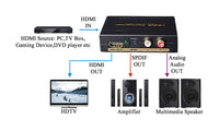 16-6713 HDMI Audio Extractor - HDMI to HDMI + Optical + RCA L/R Stereo Audio Out