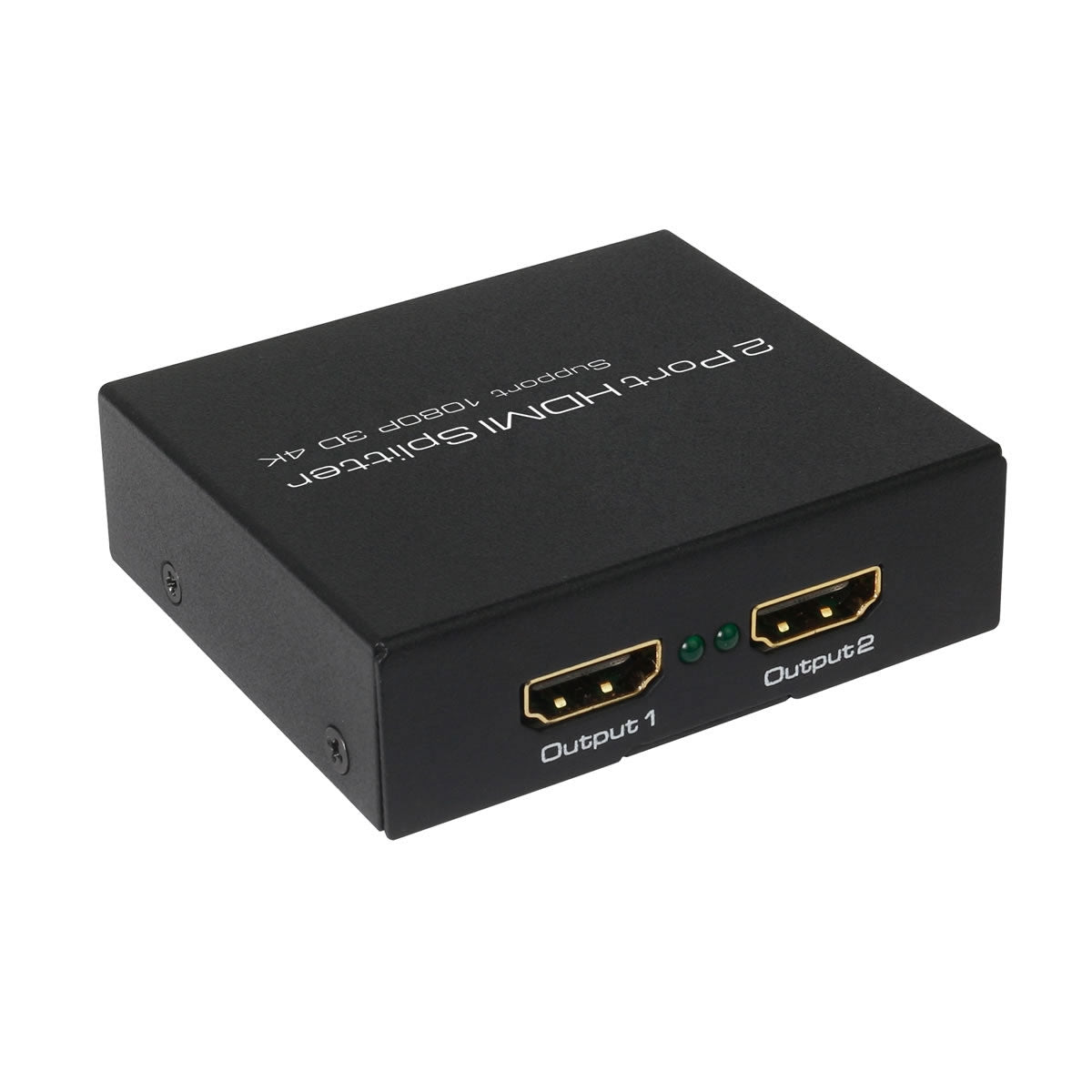 Manhattan 4K HDMI Splitter 1 in 2 Out – 4K@30Hz 2 Output 1 Output Ports,  HDCP Compliant, Double Adapter HD Hub Amplifier with HDMI Cable, 1080P 3D 