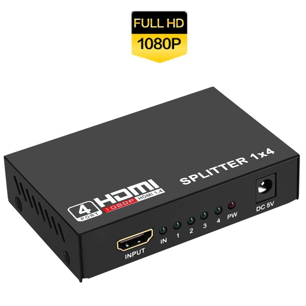 16-6804-4-01 HDMI High Speed Splitter 1 In 4 Out Compact Size