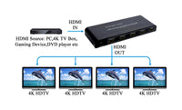16-6804-4 HDMI 4K Splitter 1 In 4 Out, HDCP 1.4, Supports 3D, 4Kx2K@30Hz