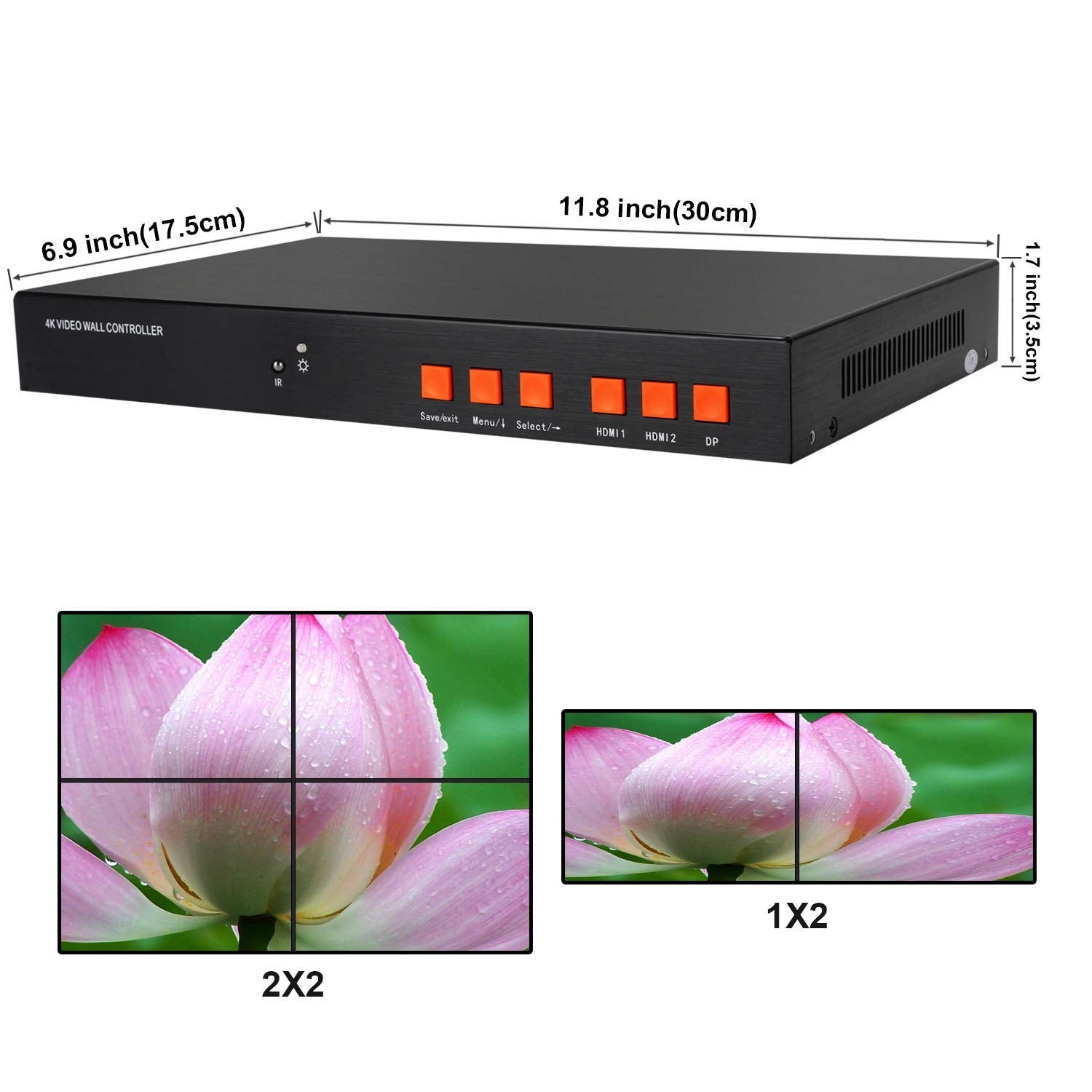 16-6889-04-4K 2x2 4K Video Wall Controller