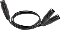 16-7233-05 XLR Female to 2 XLR Male 5FT