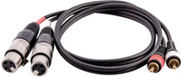 16-7237-05 2 XLR Female to 2 RCA Male 5FT