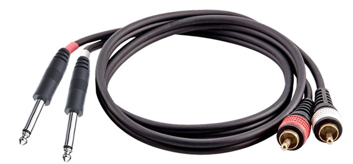16-7239  Dual 1/4" Mono Male to 2 RCA Male Cable