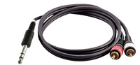 16-7240-05 1/4" Stereo Male to 2 RCA Male Cable 5FT