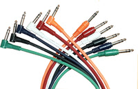 16-7284-03 Microphone Cable 1/4" Stereo Male to 1/4" Stereo Right Angle Male Patch Cord
