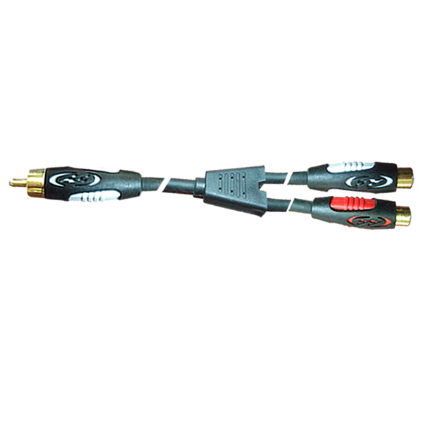 16-7312 RCA Male Jack to 2 RCA Female Plugs (Y Cable )