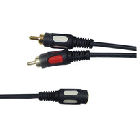 16-8051-xx 3.5mm Stereo Female to 2 RCA Male Cable