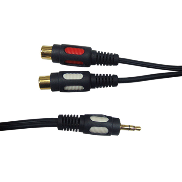 16-8054-xx 3.5mm Stereo Male to 2 RCA Female Cable