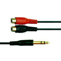 16-8059-01 1/4 Stereo M- 2xF RCA Jack