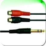 16-8059-01 1/4 Stereo M- 2xF RCA Jack