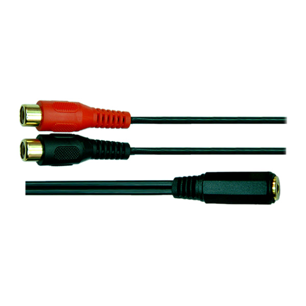 16-8070-01 3.5mm Stereo Female to 2 RCA Female Cable