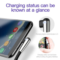 70-4CATMVP-E01 Type C Cable 2 meters, Right Angle, Date Sync and Charging, Black