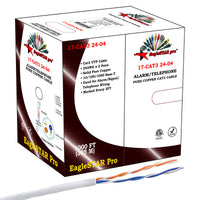 17-CAT3 24-04 CAT3/Telephone Bulk Cable FT4 cUL Certified 22AWG x 2 Pairs Solid Pure Copper 1000FT Marked Every 2FT